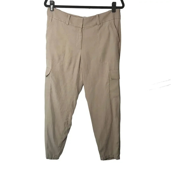 Ann Taylor brown 100% Lyocell cargo pants Size 8 - Picture 1 of 9